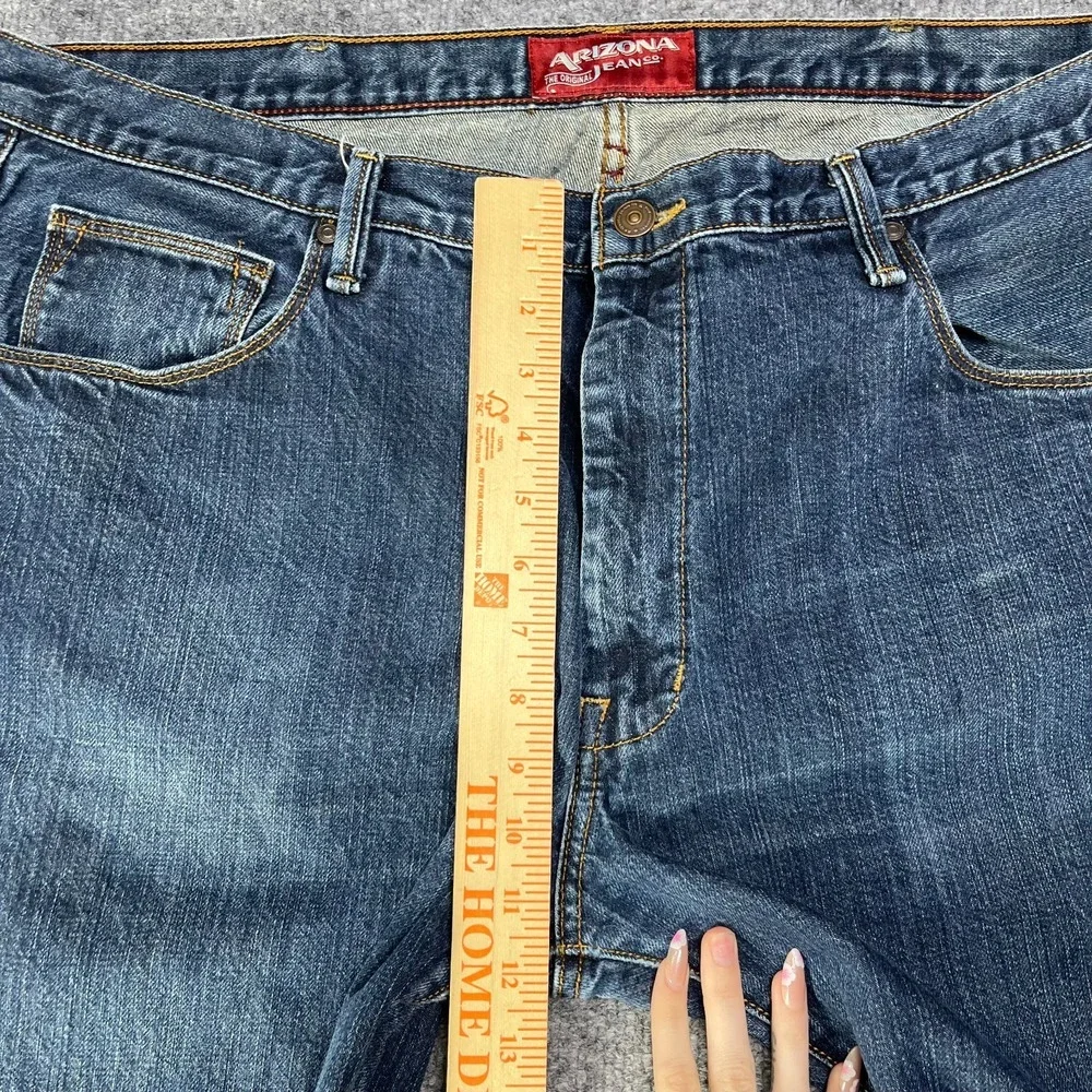 Arizona Jean Co. Slim Straight Jeans Men Blue Denim Cotton Zip Fly Y2K - 41X31.5
